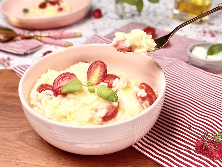 Receita de Risoto caprese