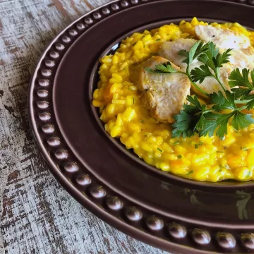 Risoto cremoso de abóbora