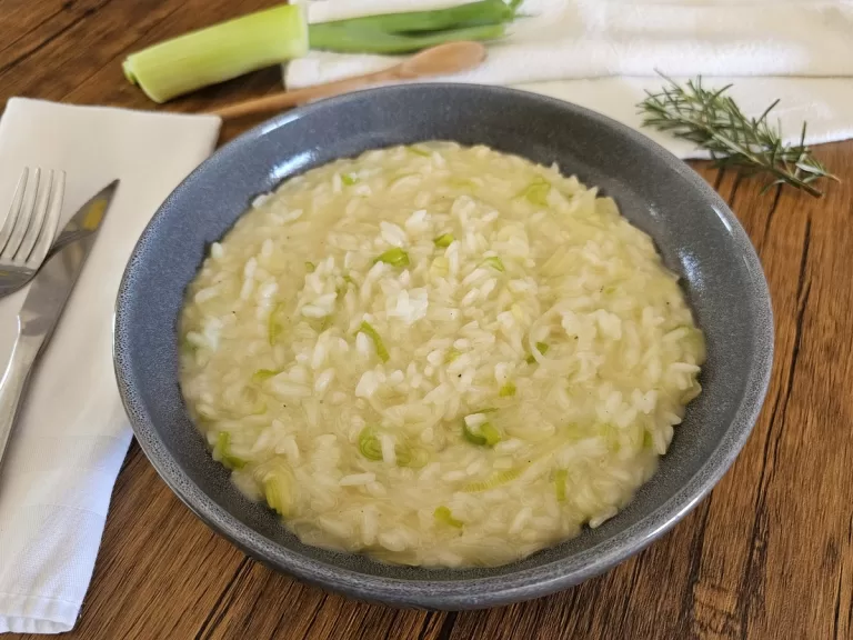 Receita de Risoto de alho-poró simples