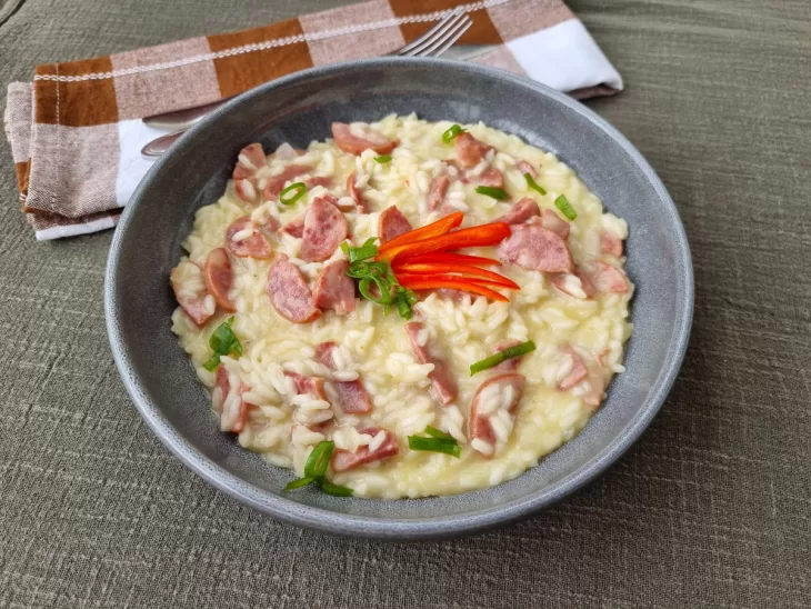 Receita de Risoto de calabresa simples