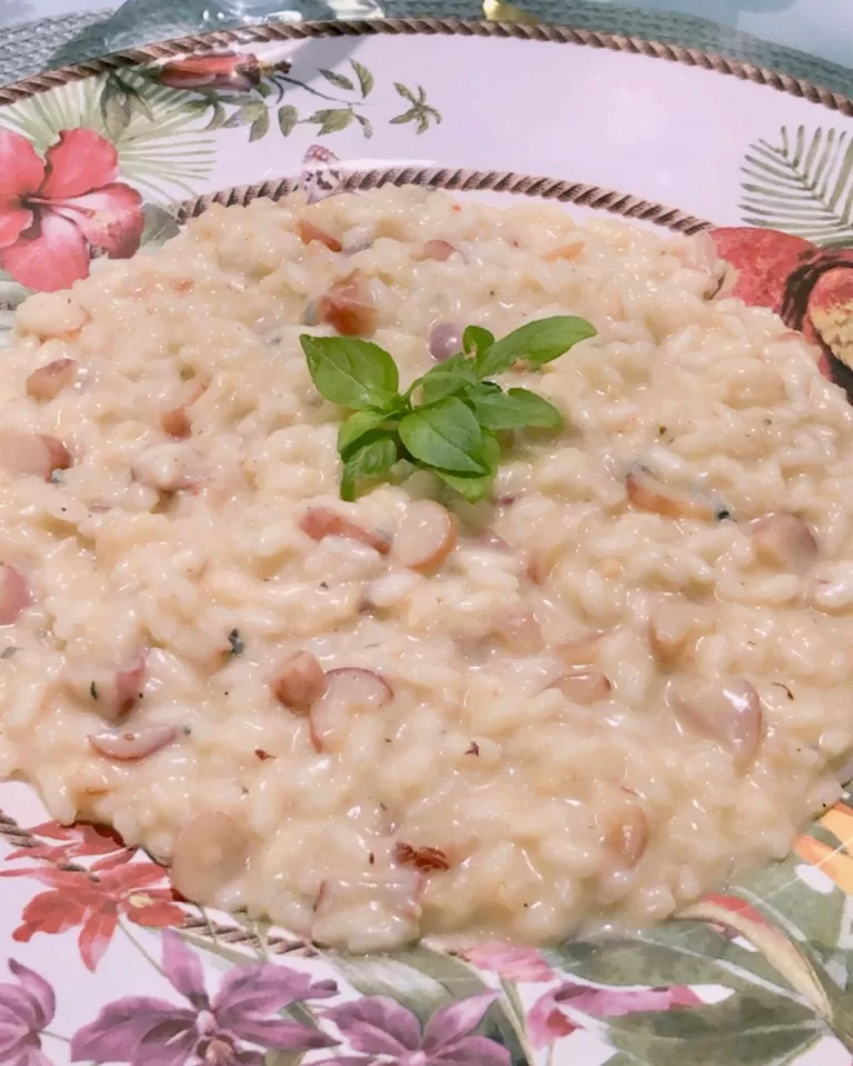Receita de Risoto de pinhão com gorgonzola