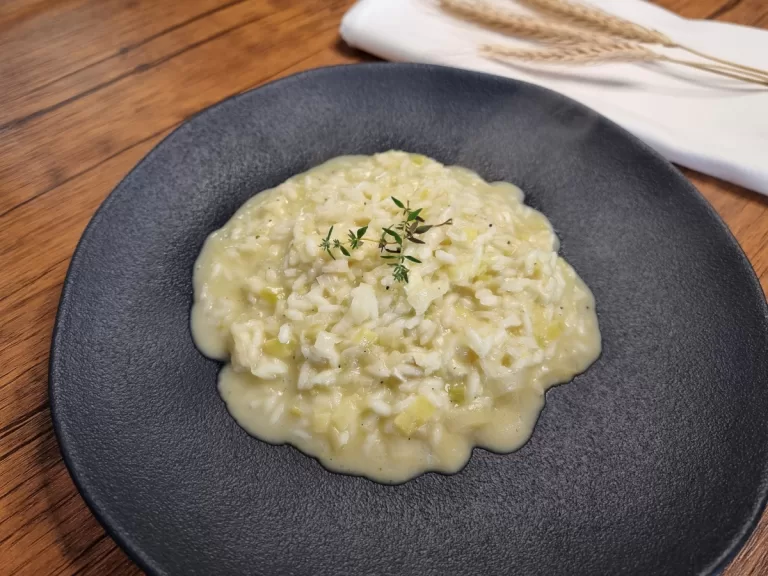 Receita de Risoto de queijo brie e alho-poró
