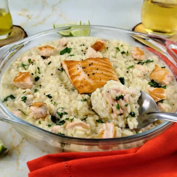 Risoto de salmão