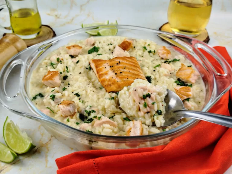 Receita de Risoto de salmão