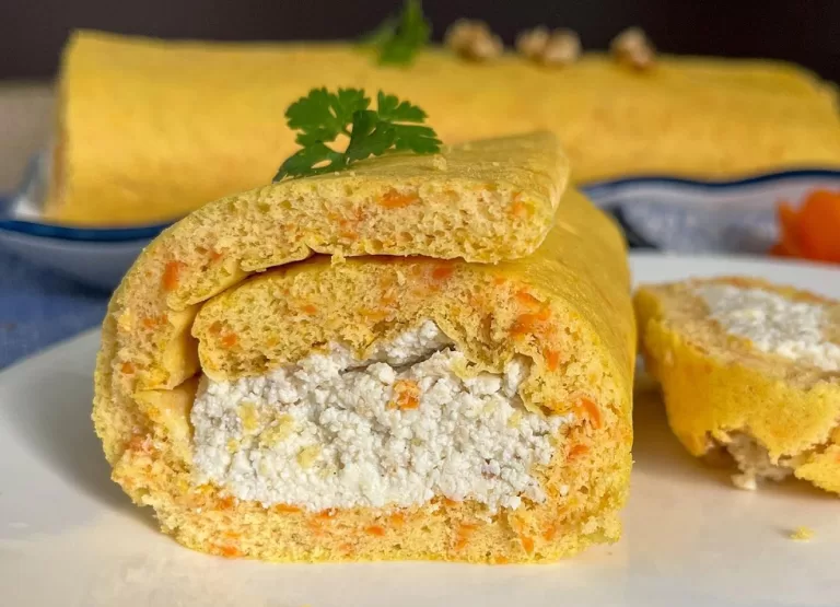 Receita de Rocambole de cenoura