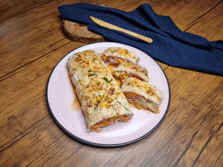 Receita de Rocambole de frango especial