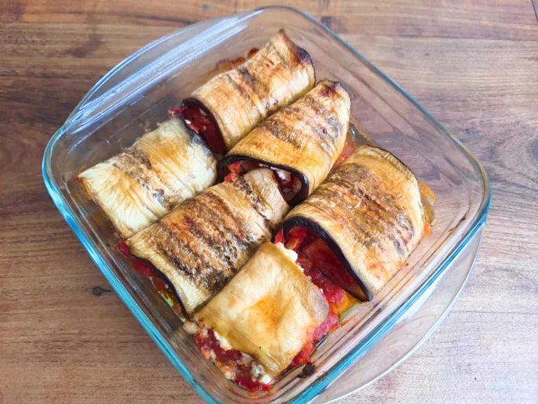 Receita de Rolinhos de berinjela low carb