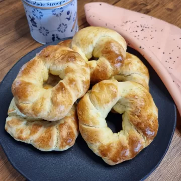 Rosquinhas assadas de creme de leite