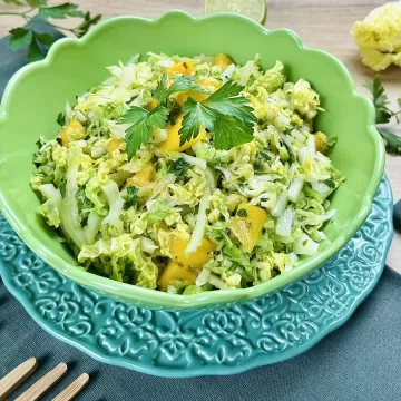 Salada de acelga com manga