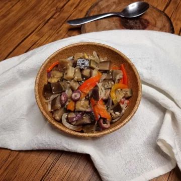Salada de berinjela no forno