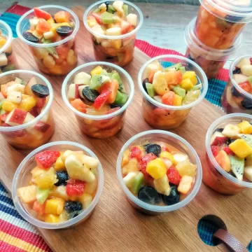 Salada de frutas no pote