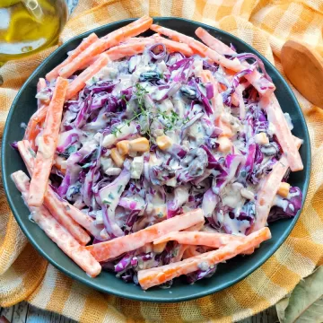 Salada de repolho com cenoura
