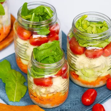 Salada no pote