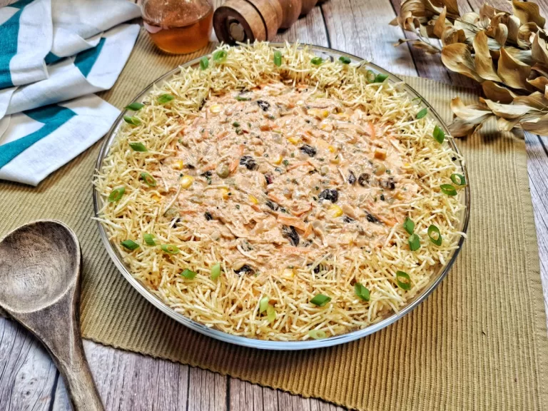 Receita de Salpicão de frango natalino