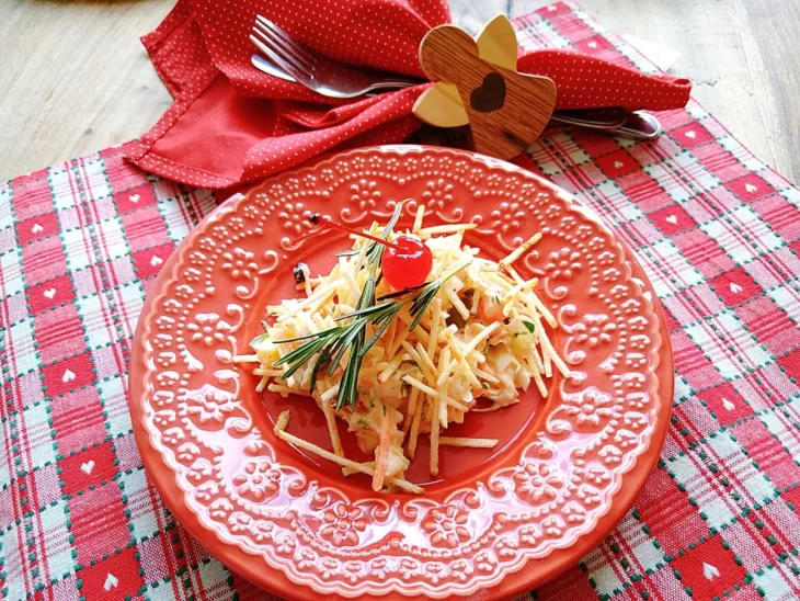 Receita de Salpicão de repolho com frango