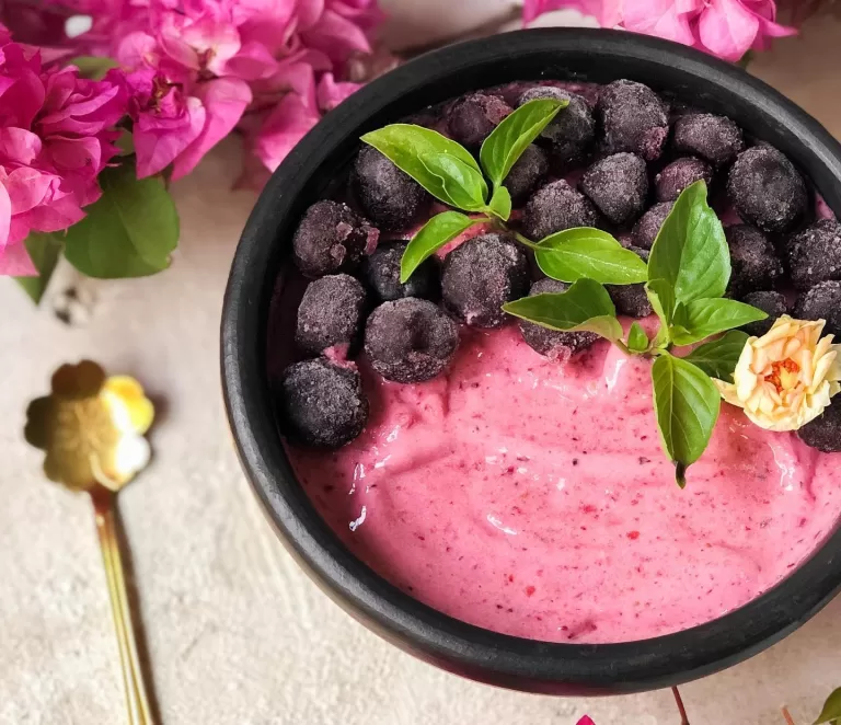 Receita de Smoothie de frutas vermelhas