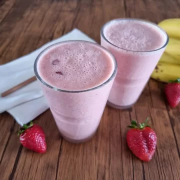 Smoothie de morango e banana