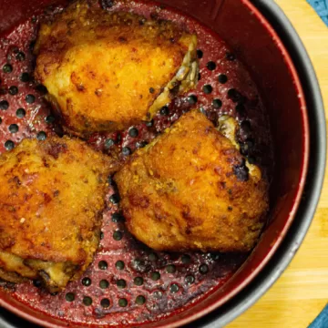 Sobrecoxas crocantes na airfryer