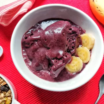 Sorvete de açaí fit