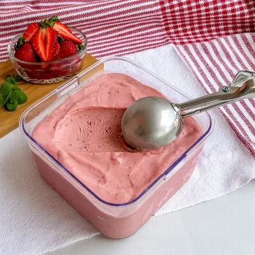 Sorvete de morango