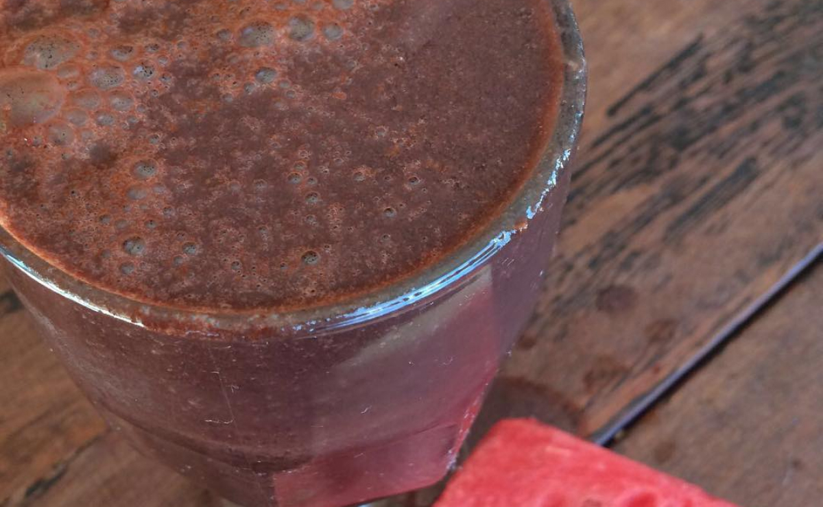 Suco de açaí com melancia e laranja