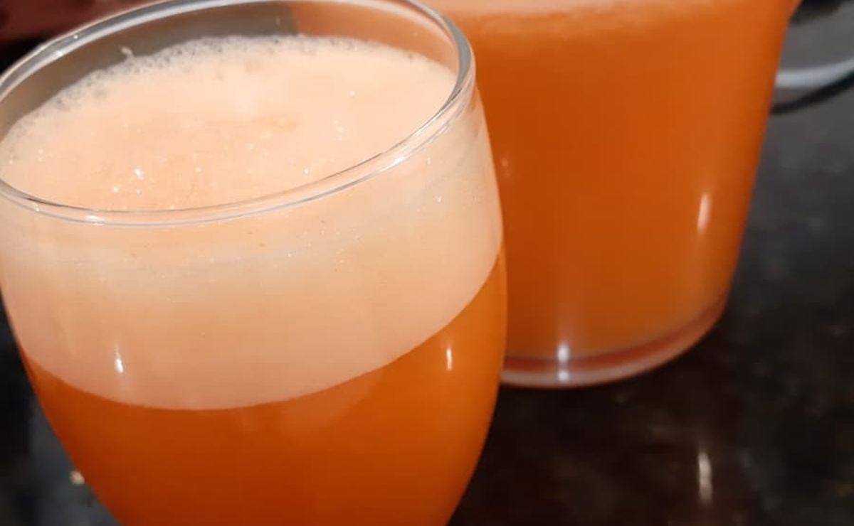 Suco de laranja e cenoura