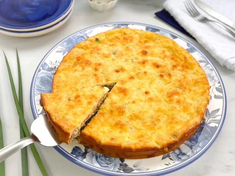 Receita de Torta de atum low carb