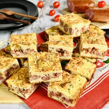 Torta de calabresa de liquidificador