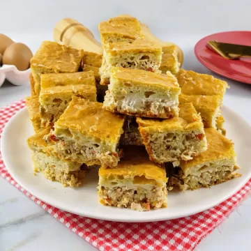 Torta de frango de liquidificador simples