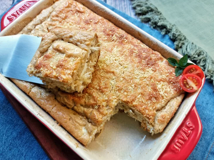 Receita de Torta de frango fit de liquidificador