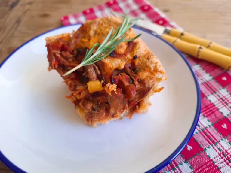 Receita de Torta de liquidificador de pernil com maçã