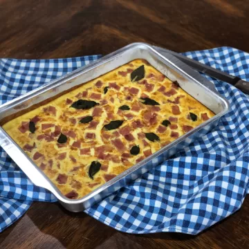 Torta de ricota com presunto