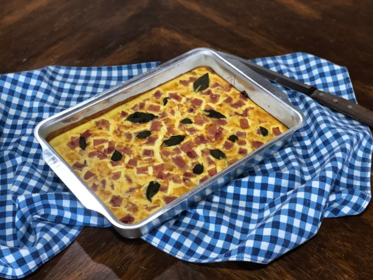 Receita de Torta de ricota com presunto