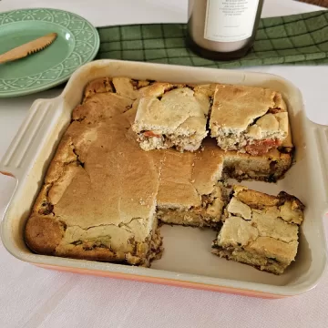 Torta de sardinha com aveia