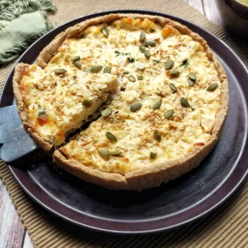 Torta fácil com massa de aveia