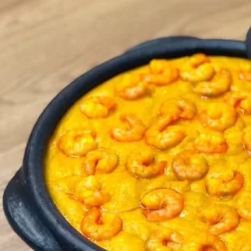 Vatapá de camarão com castanhas