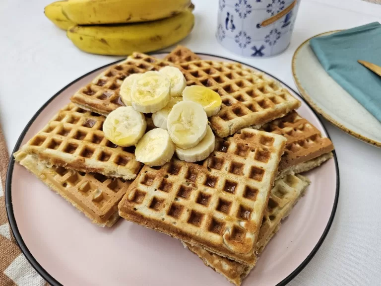 Receita de Waffle de bananas